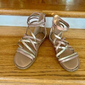 Metallic sandals